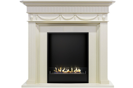 Биокамин в портале Firezo Capri Corfu Слоновая кость