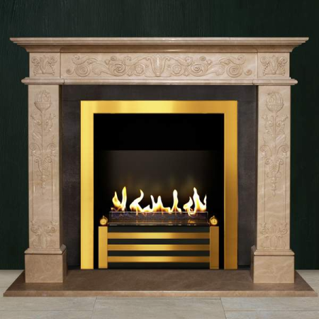 Биокамин в мраморном портале Firezo Diplomato